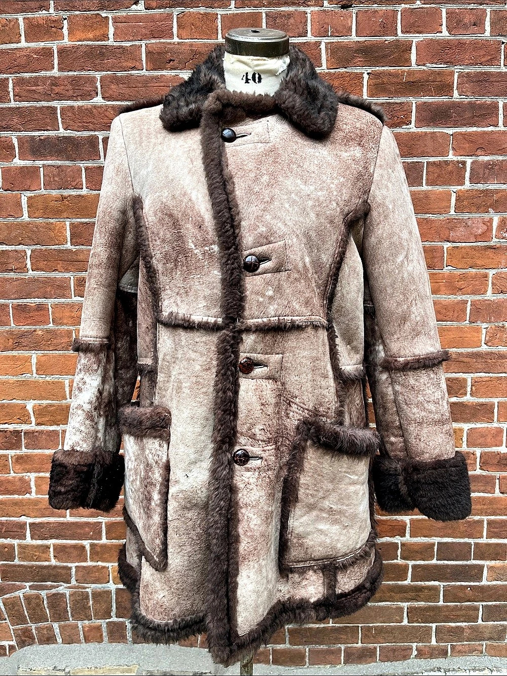 Vintage '70s Brown Shearling Coat The Leather Shop